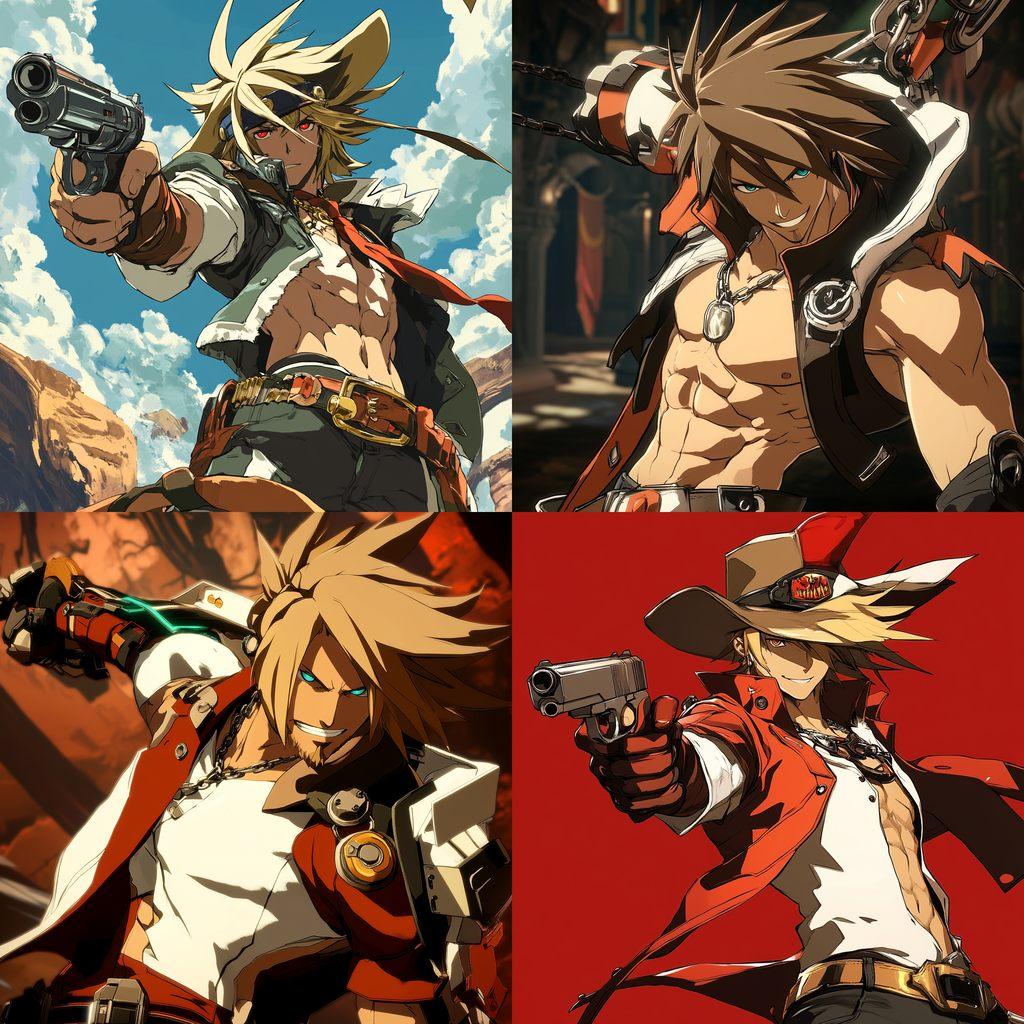 Guilty Gear Xrd REV 2 style, Midjourney V6.1, render 1 of 4