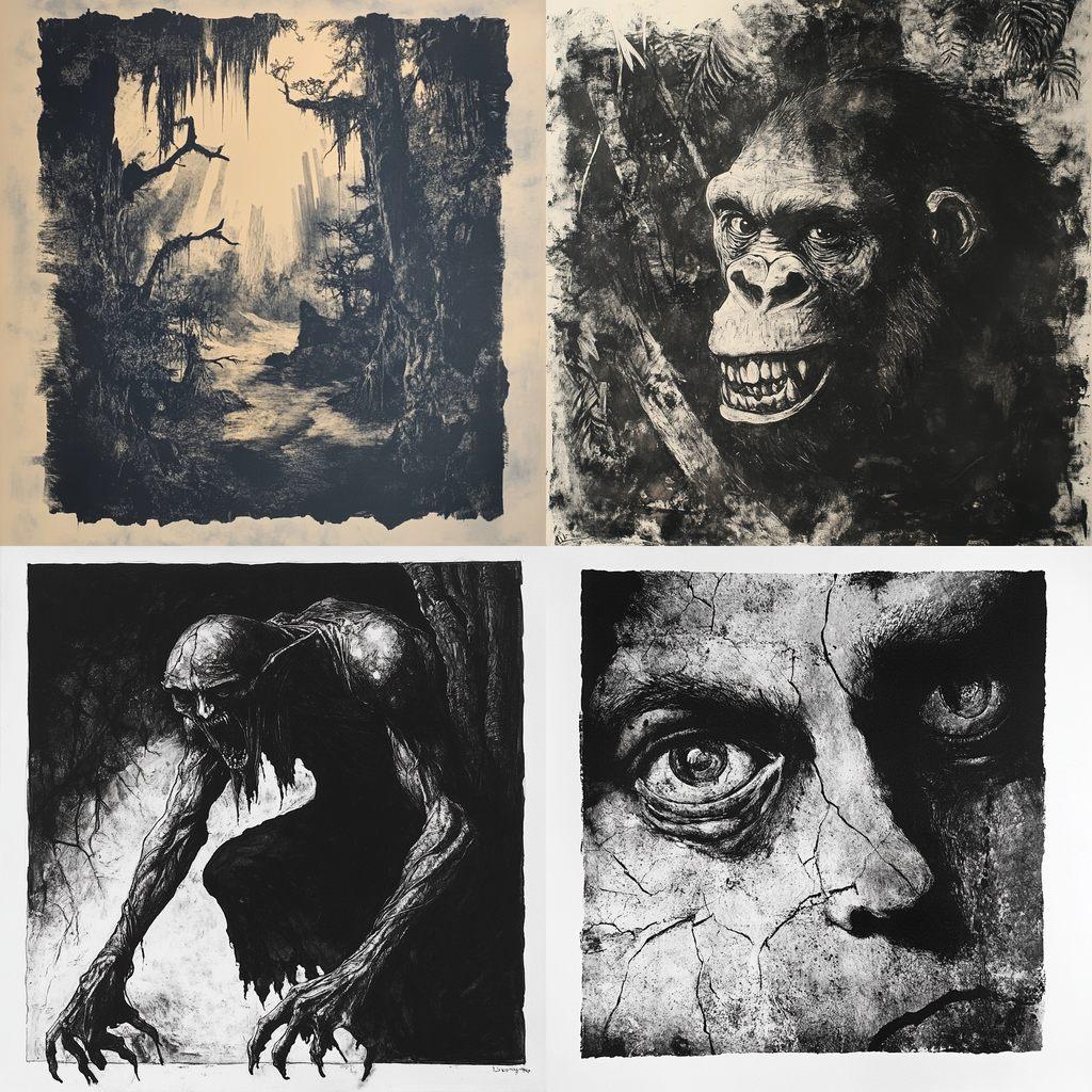 Gumoil print style, Midjourney V6.1, render 1 of 4