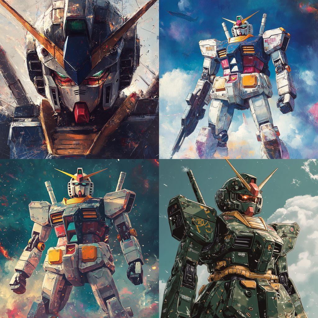 Gundam style, Midjourney V6.1, render 1 of 4