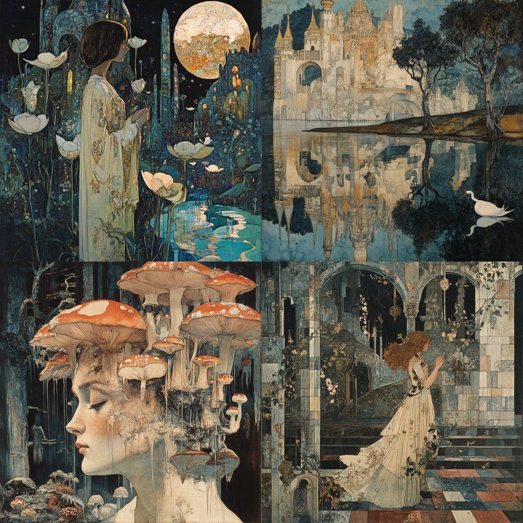 Gustav-Adolf Mossa style, Midjourney V6.1, render 1 of 4