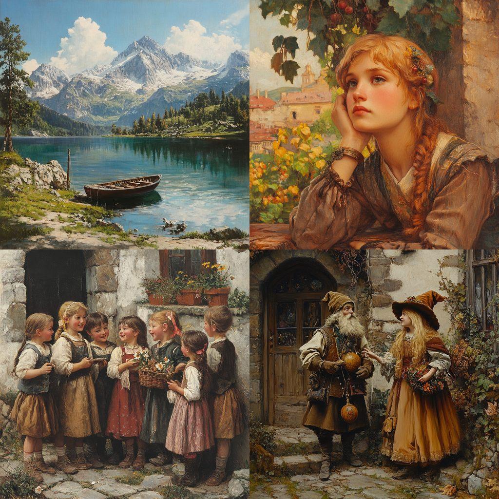 Gustav Bauernfeind style, Midjourney V6.1, render 1 of 4