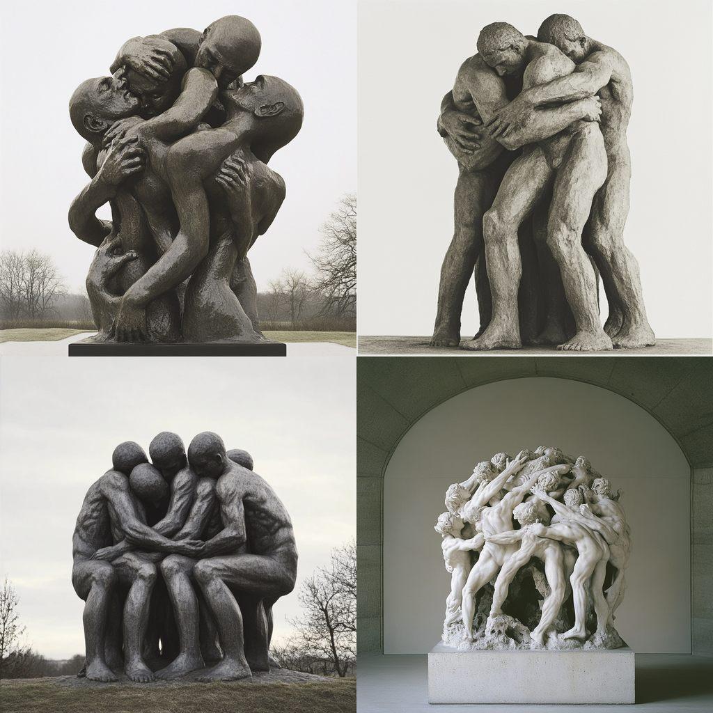 Gustav Vigeland style, Midjourney V6.1, render 1 of 4