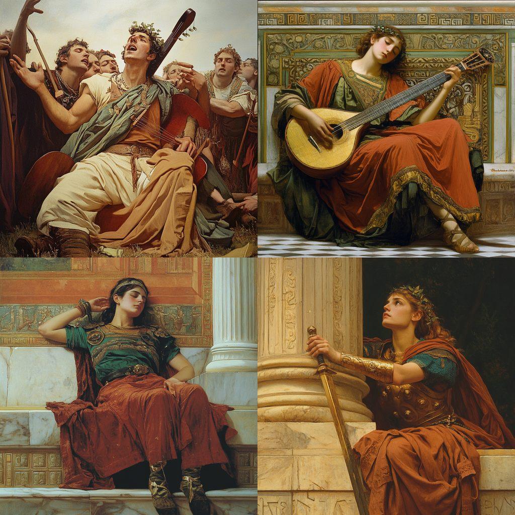 Gustave Boulanger style, Midjourney V6.1, render 1 of 4