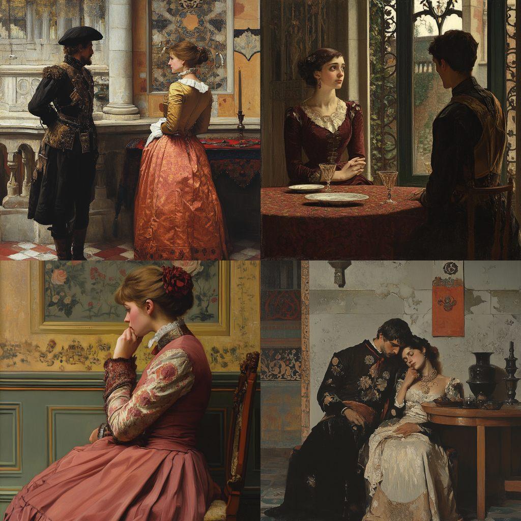 Gustave de Jonghe style, Midjourney V6.1, render 1 of 4