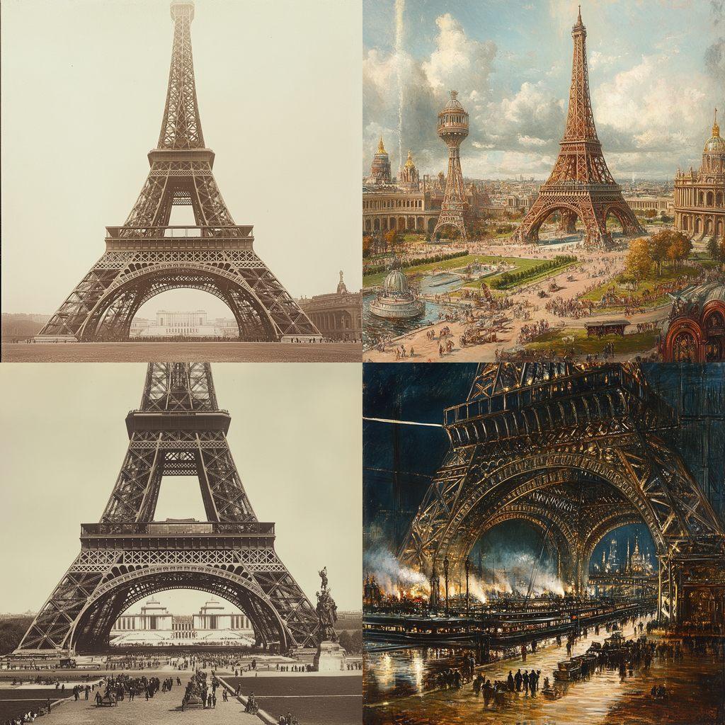 Gustave Eiffel style, Midjourney V6.1, render 1 of 4