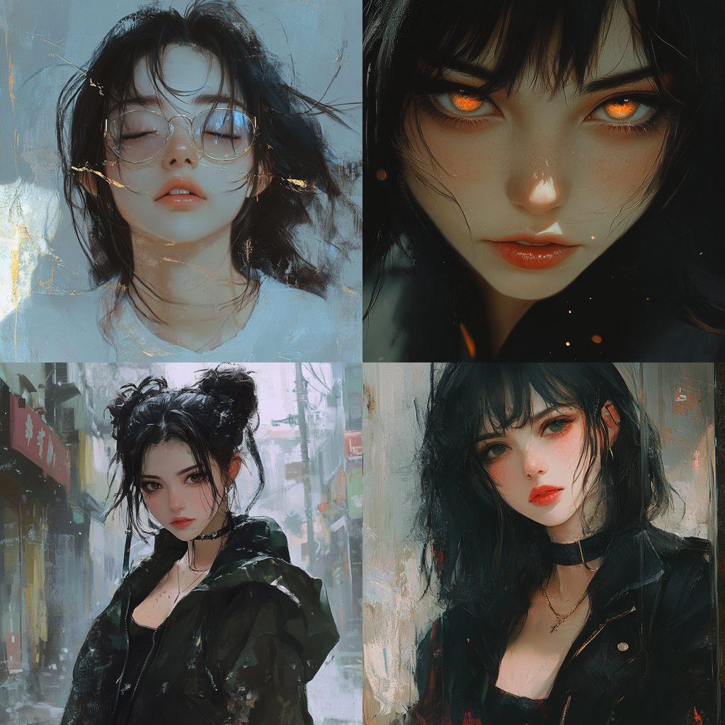Guweiz style, Midjourney V6.1, render 1 of 4
