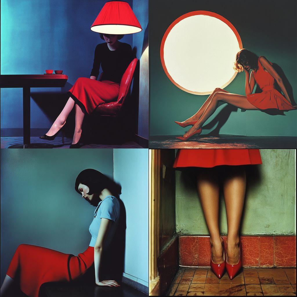 Guy Bourdin style, Midjourney V6.1, render 1 of 4