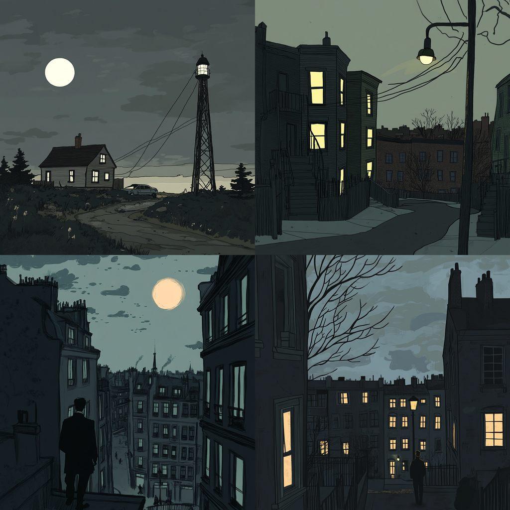 Guy Delisle style, Midjourney V6.1, render 1 of 4