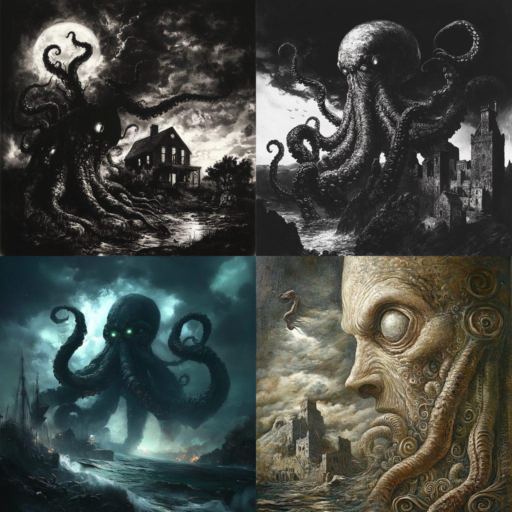 H. P. Lovecraft style, Midjourney V6.1, render 1 of 4