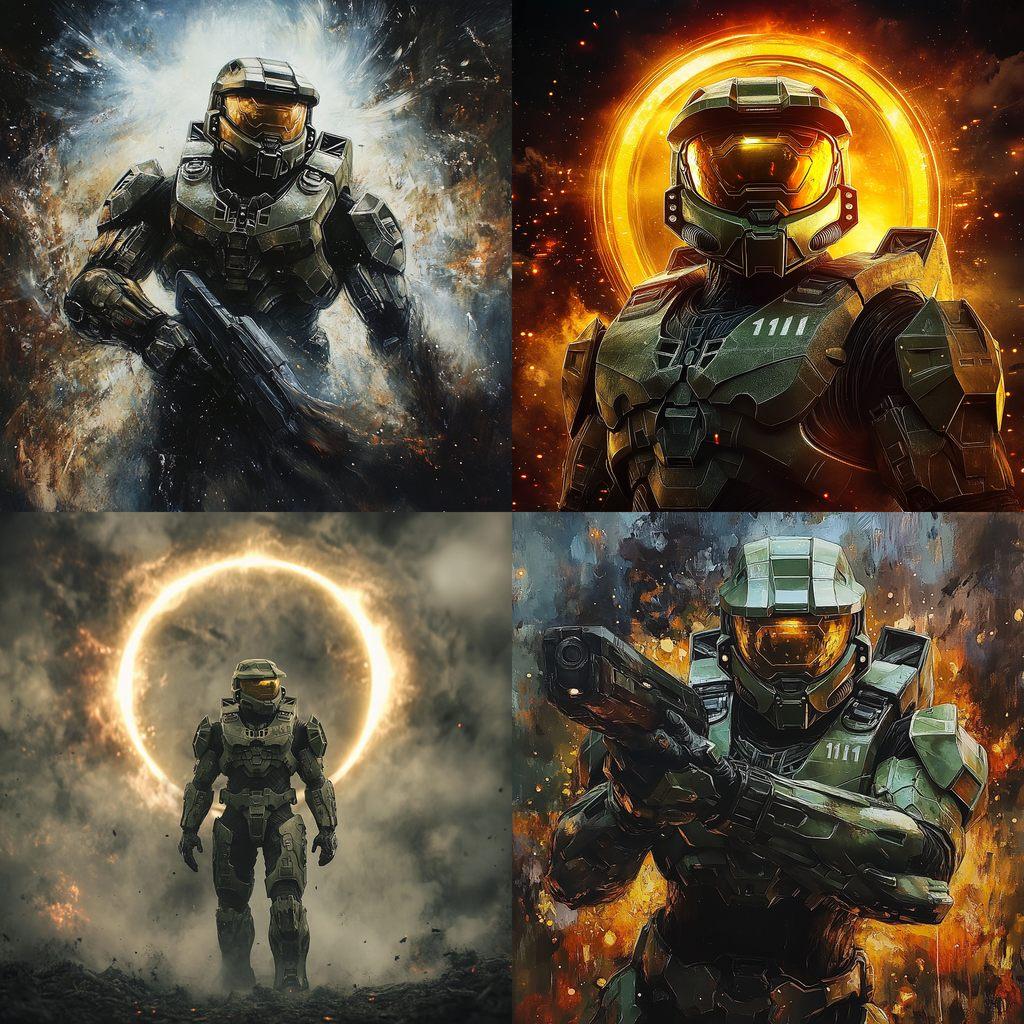 Halo style, Midjourney V6.1, render 1 of 4