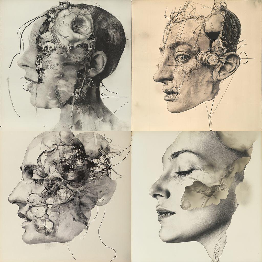 Hans Bellmer style, Midjourney V6.1, render 1 of 4