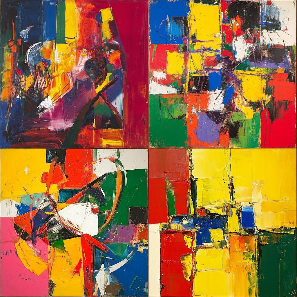 Hans Hofmann style, Midjourney V6.1, render 1 of 4