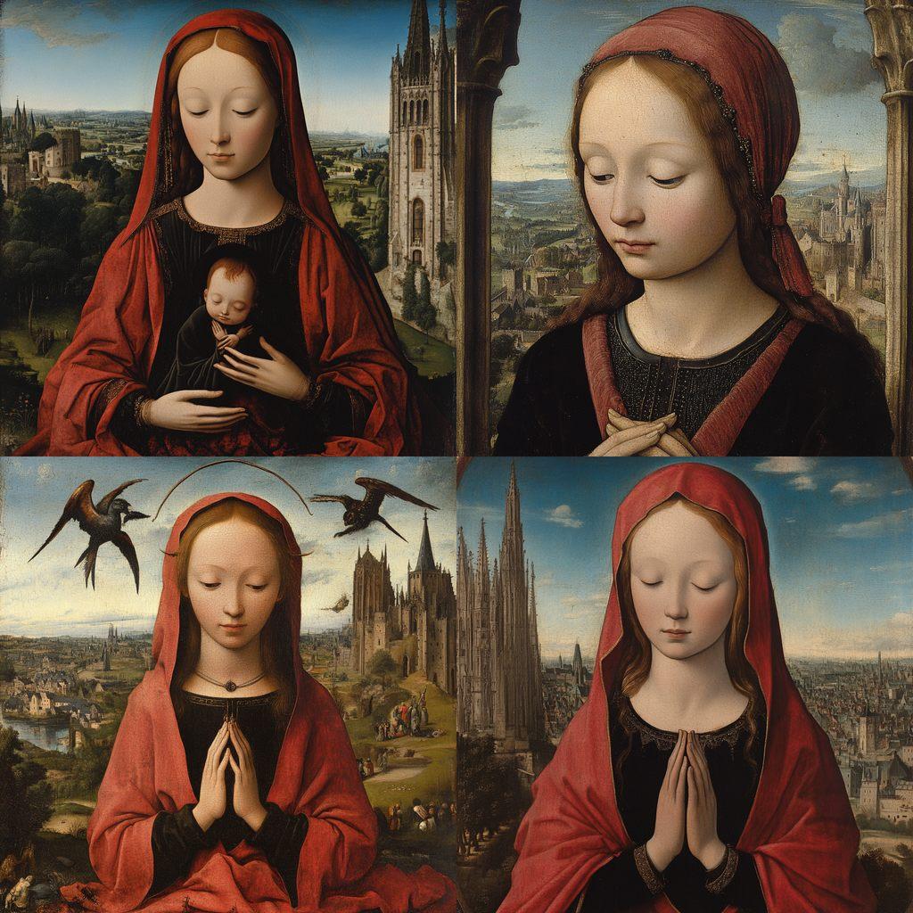 Hans Memling style, Midjourney V6.1, render 1 of 4