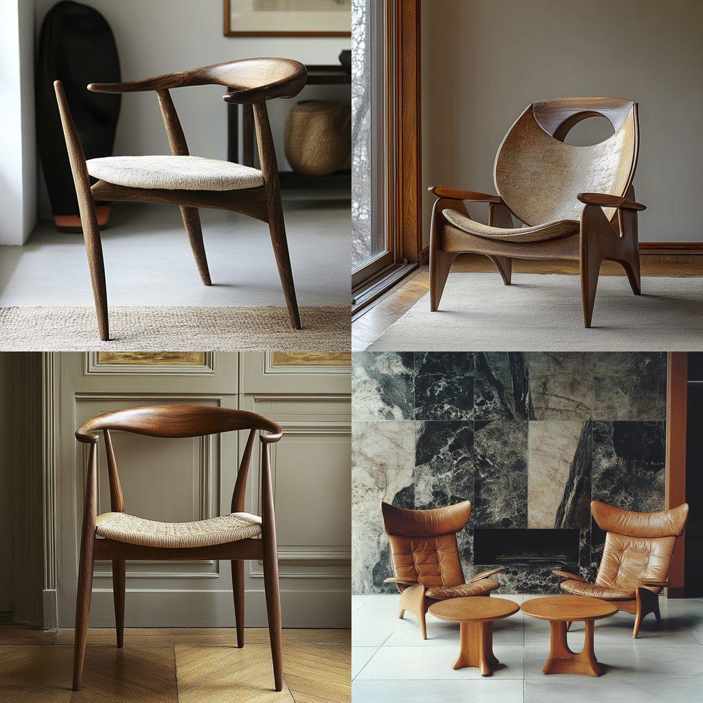 Hans Wegner style, Midjourney V6.1, render 1 of 4