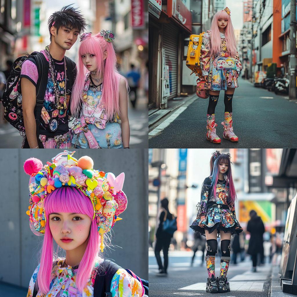 Harajuku fashion style, Midjourney V6.1, render 1 of 4