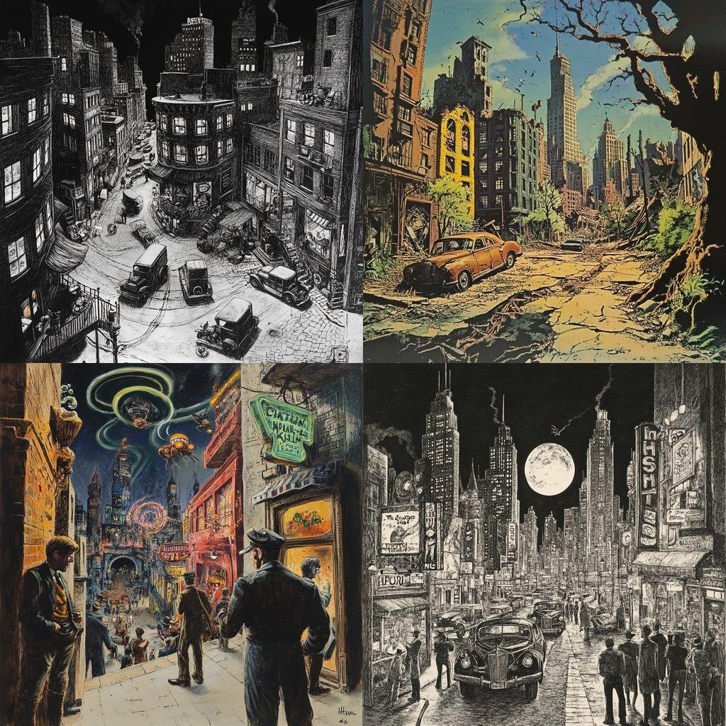 Harvey Kurtzman style, Midjourney V6.1, render 1 of 4