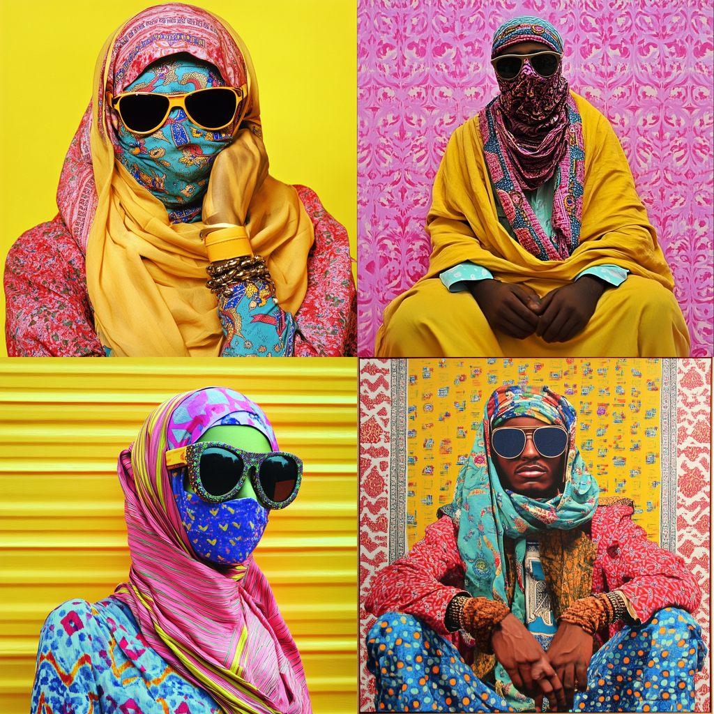 Hassan Hajjaj style, Midjourney V6.1, render 1 of 4