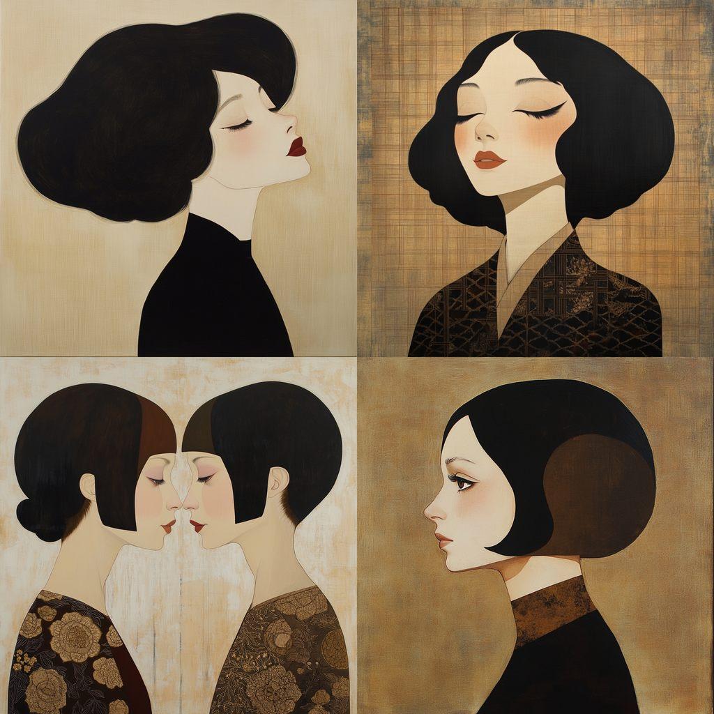 Hayv Kahraman style, Midjourney V6.1, render 1 of 4