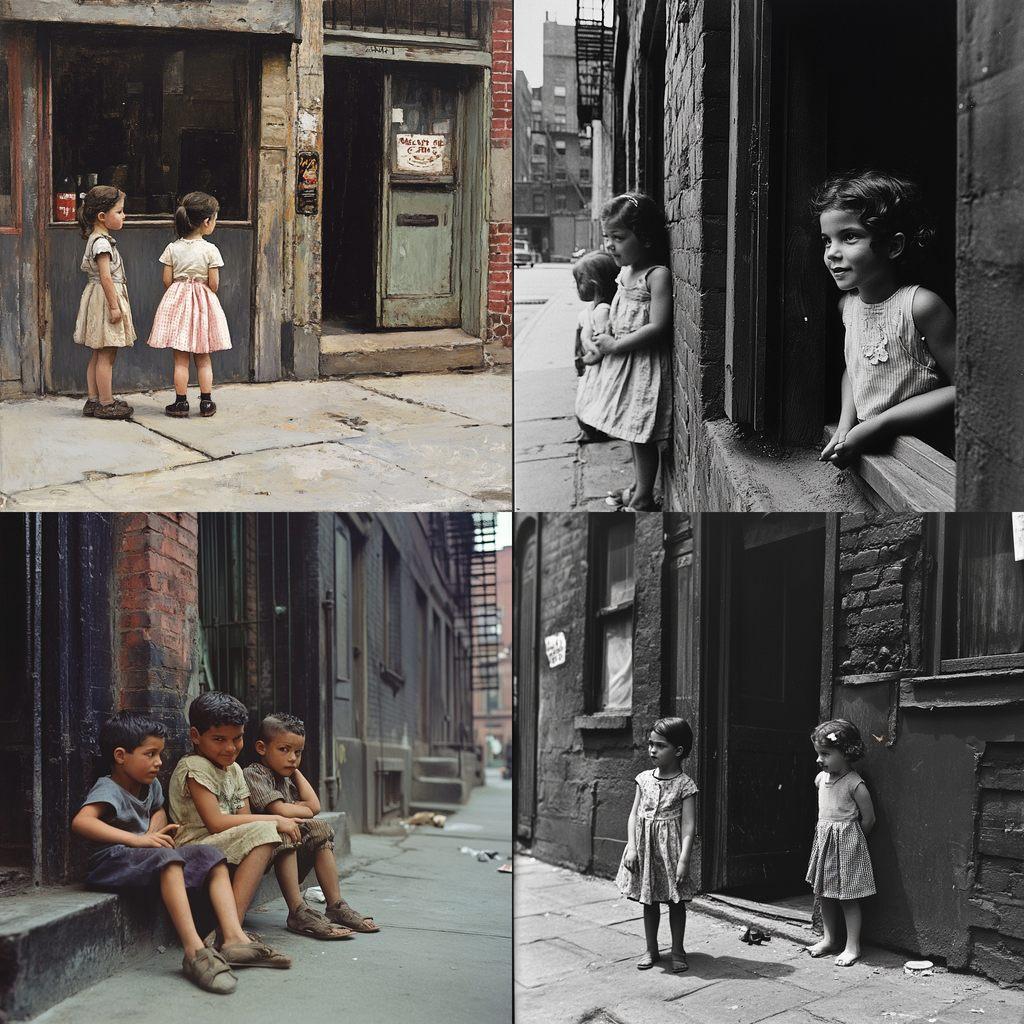 Helen Levitt style, Midjourney V6.1, render 1 of 4