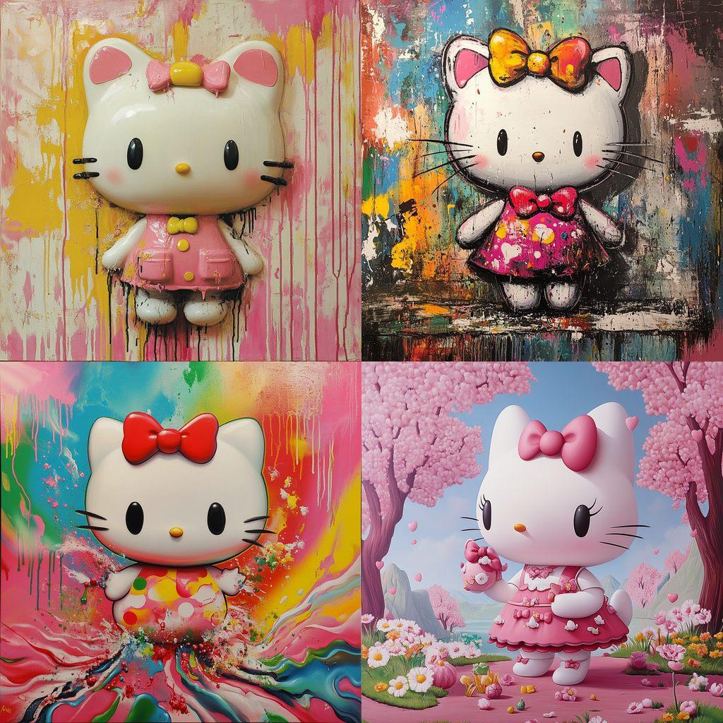 Hello Kitty style, Midjourney V6.1, render 1 of 4