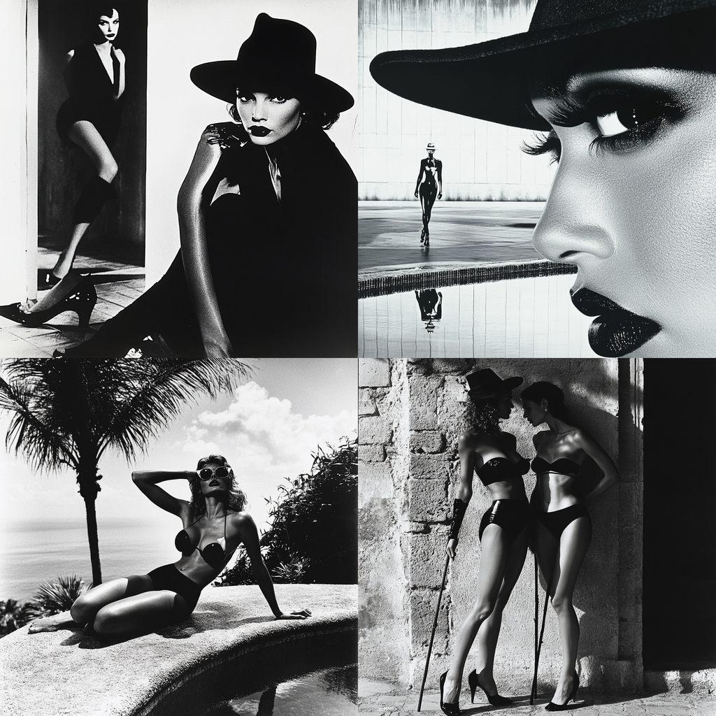 Helmut Newton style, Midjourney V6.1, render 1 of 4