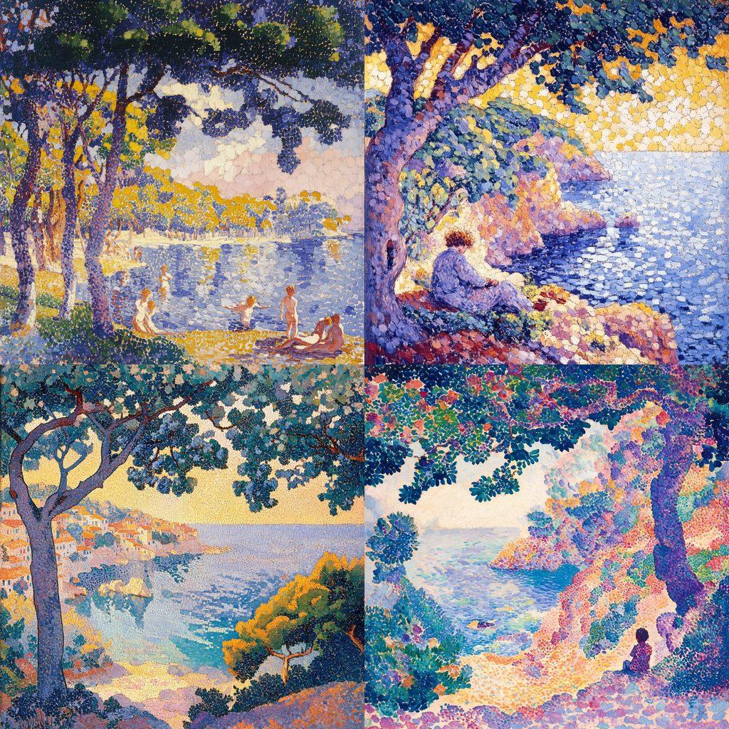 Henri-Edmond Cross style, Midjourney V6.1, render 1 of 4