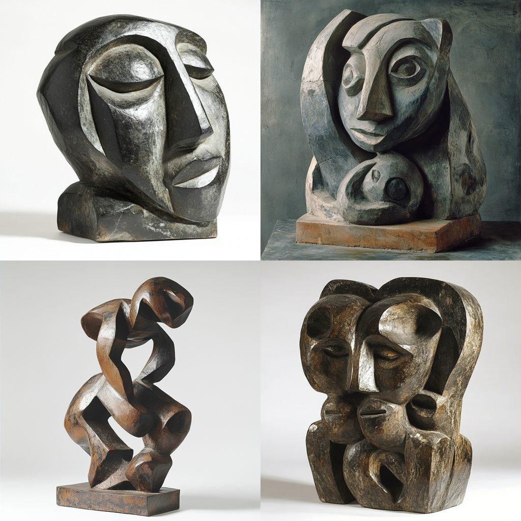 Henri Gaudier Brzeska style, Midjourney V6.1, render 1 of 4