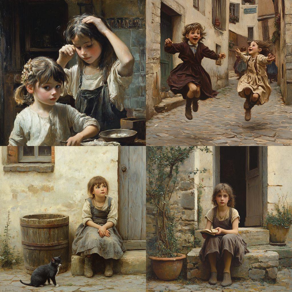 Henri-Jules-Jean Geoffroy style, Midjourney V6.1, render 1 of 4