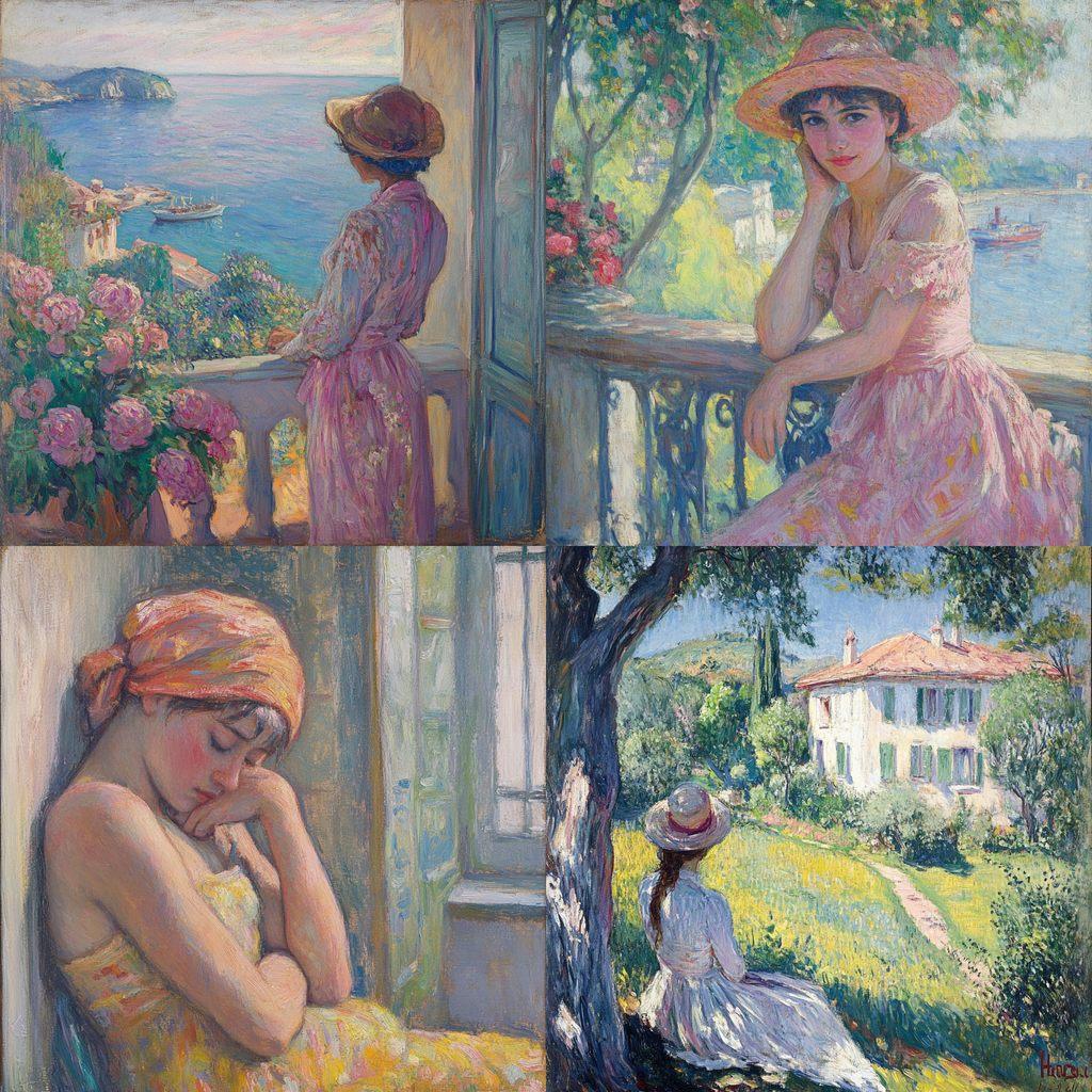 Henri Lebasque style, Midjourney V6.1, render 1 of 4