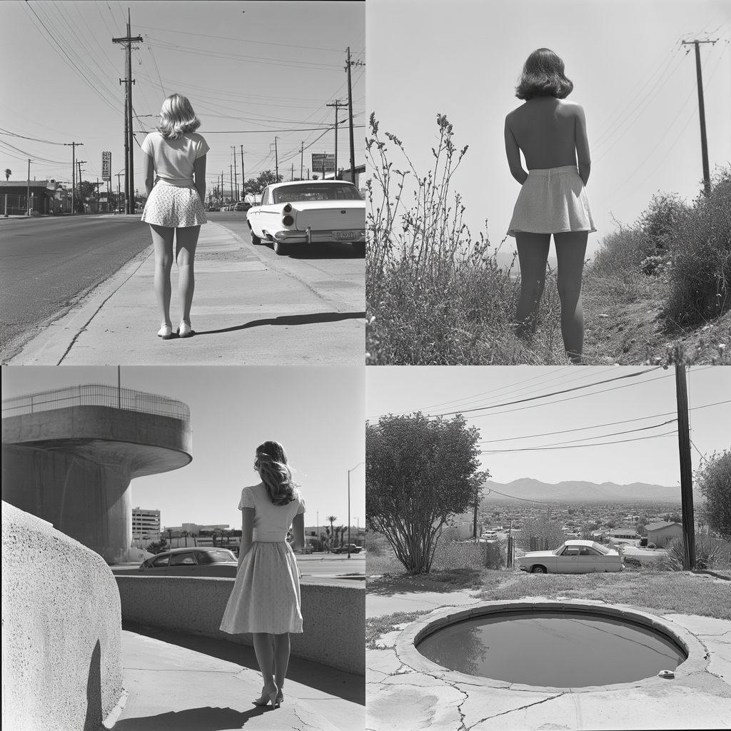 Henry Wessel style, Midjourney V6.1, render 1 of 4