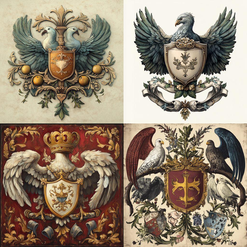 Heraldry style, Midjourney V6.1, render 1 of 4