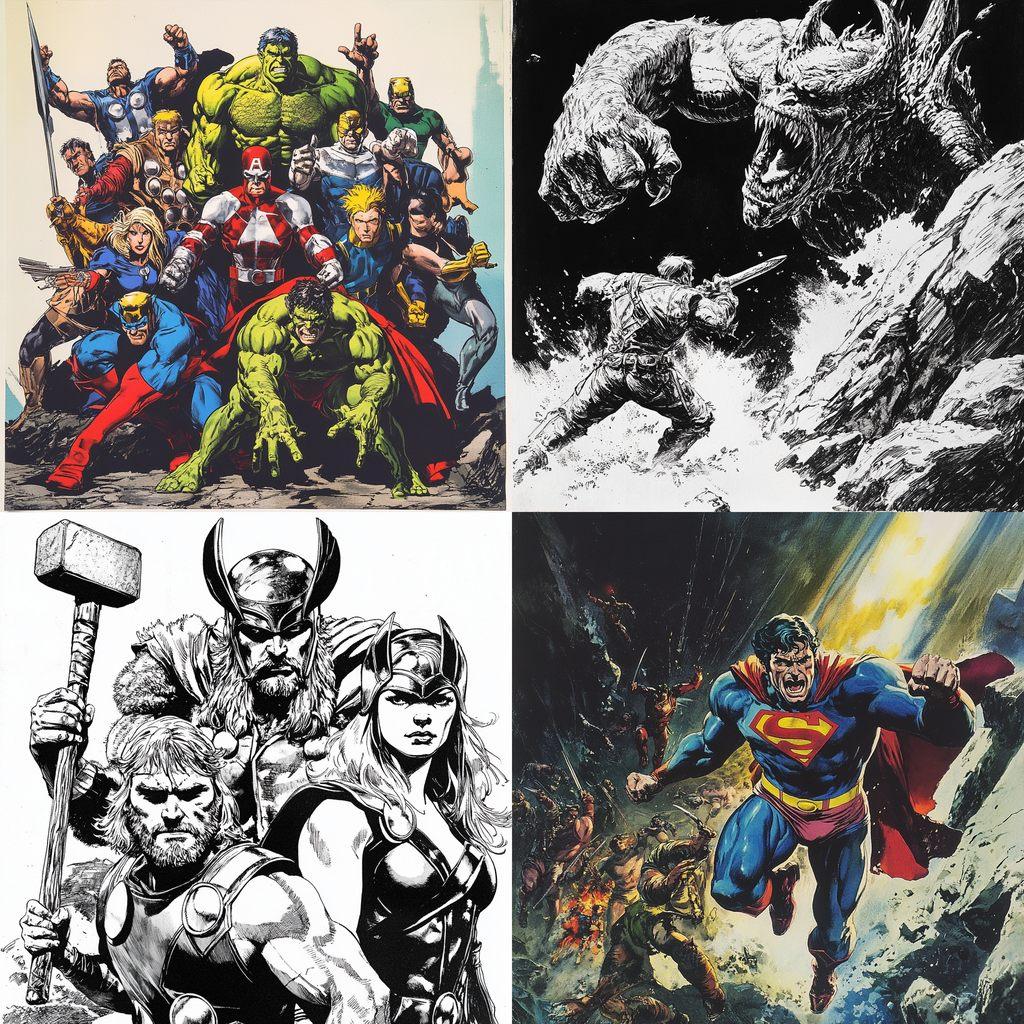 Herb Trimpe style, Midjourney V6.1, render 1 of 4