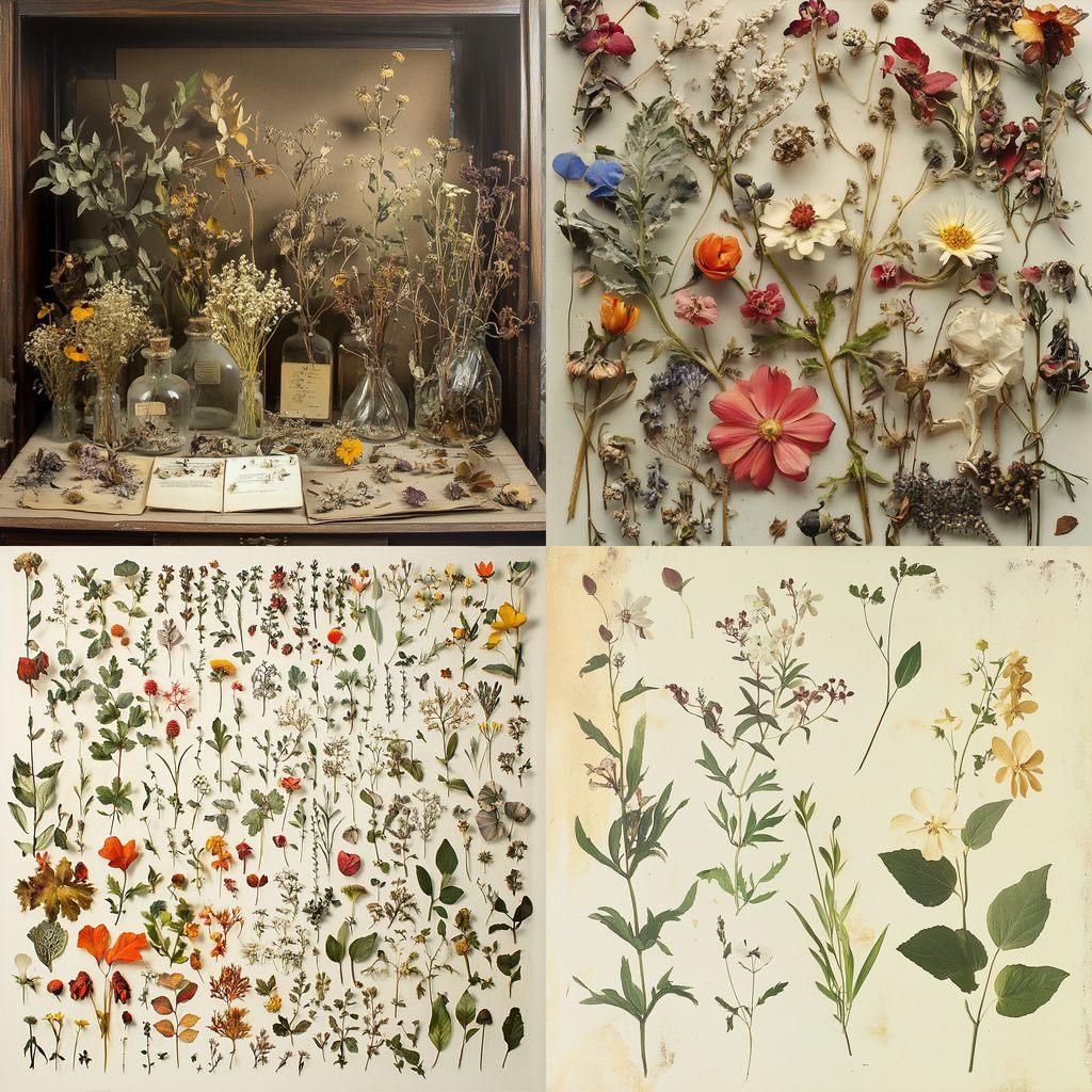Herbarium style, Midjourney V6.1, render 1 of 4