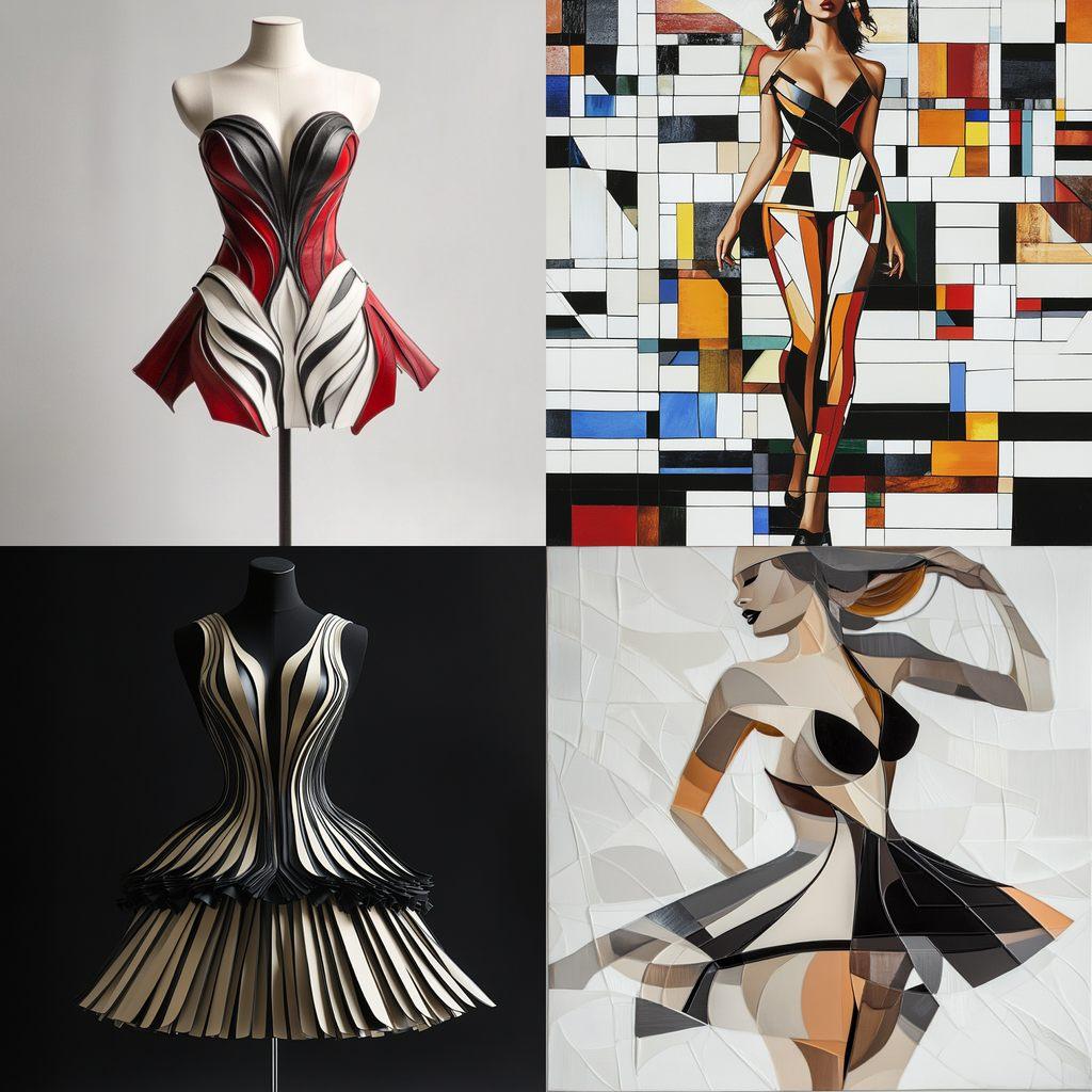 Herve Leger style, Midjourney V6.1, render 1 of 4