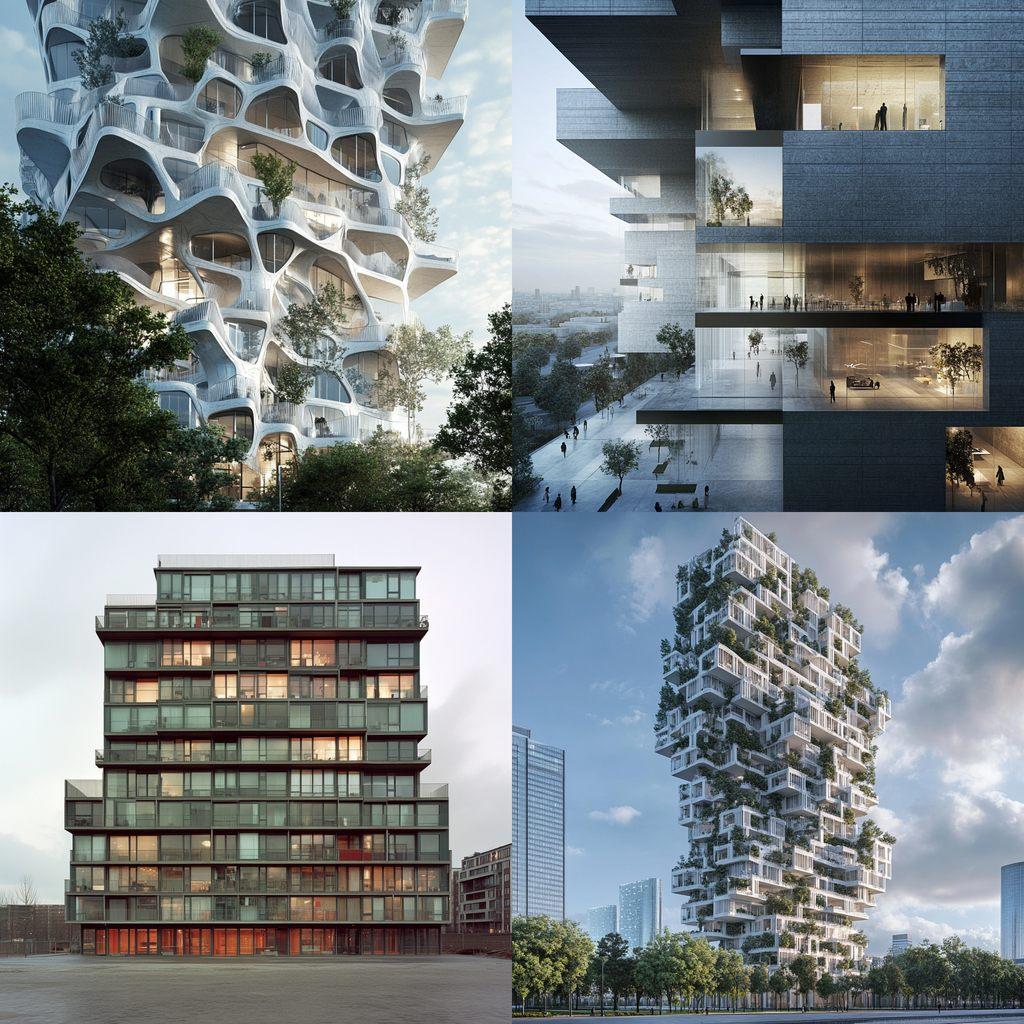 Herzog & de Meuron style, Midjourney V6.1, render 1 of 4