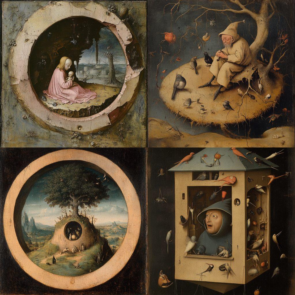 Hieronymus Bosch style, Midjourney V6.1, render 1 of 4