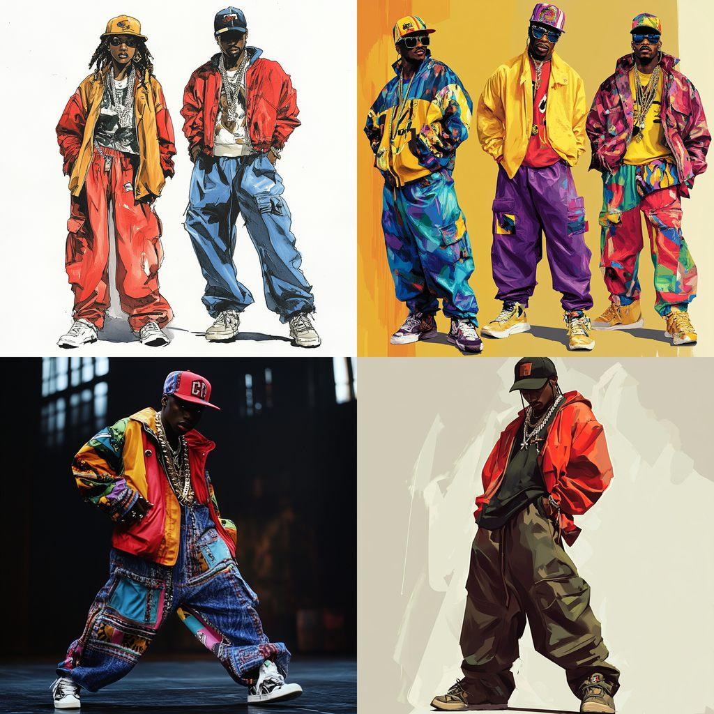 Hip Hop fashion style, Midjourney V6.1, render 1 of 4