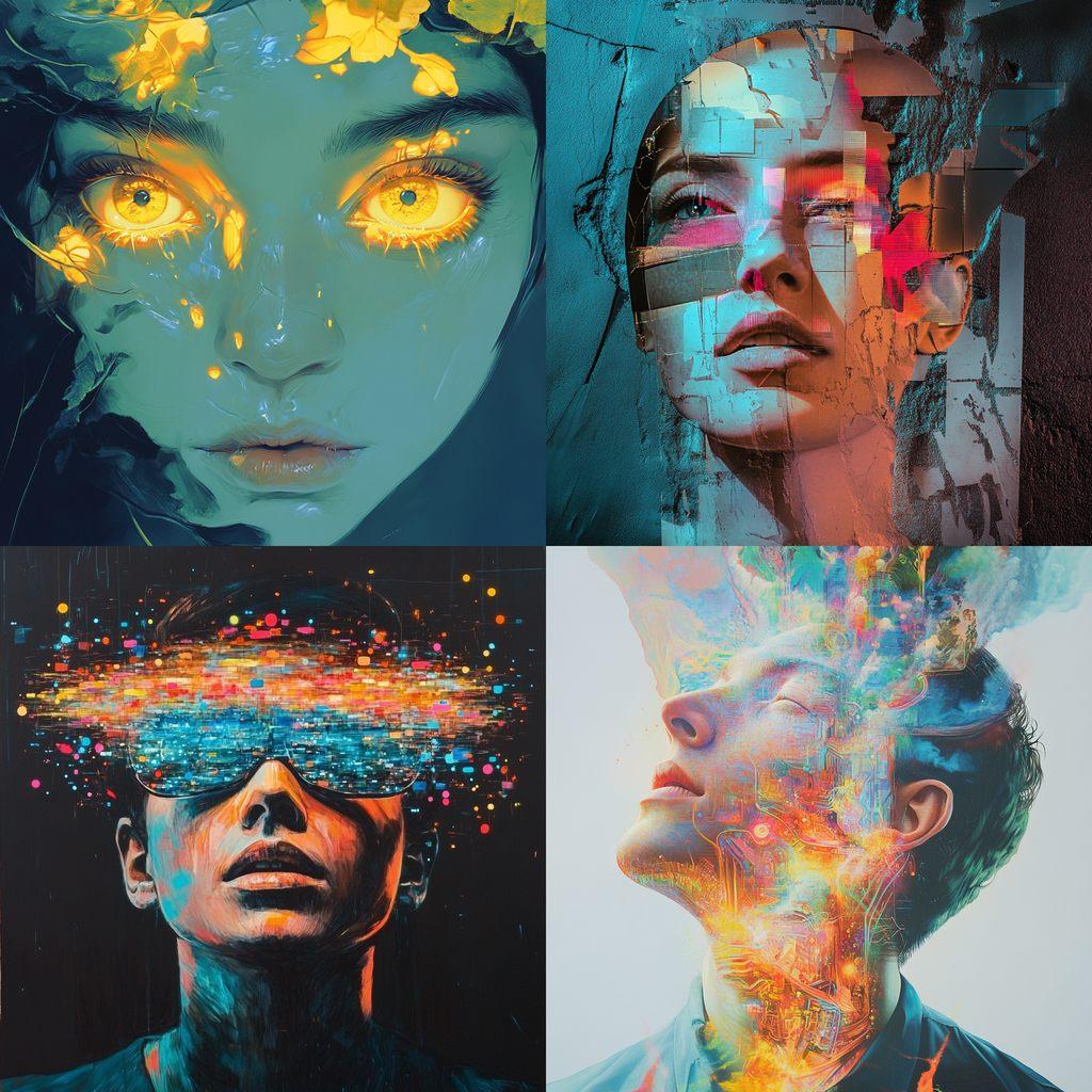 Holography style, Midjourney V6.1, render 1 of 4