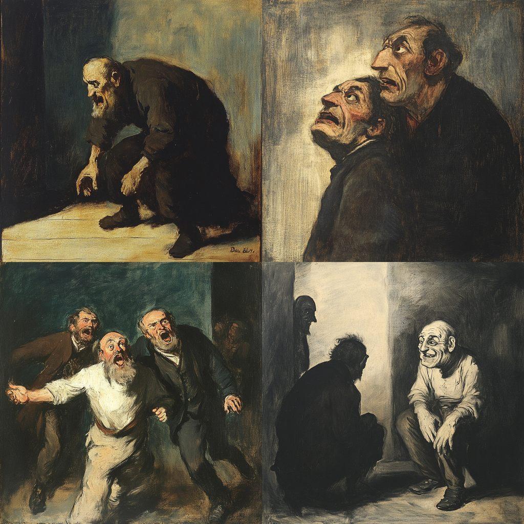 Honore Daumier style, Midjourney V6.1, render 1 of 4