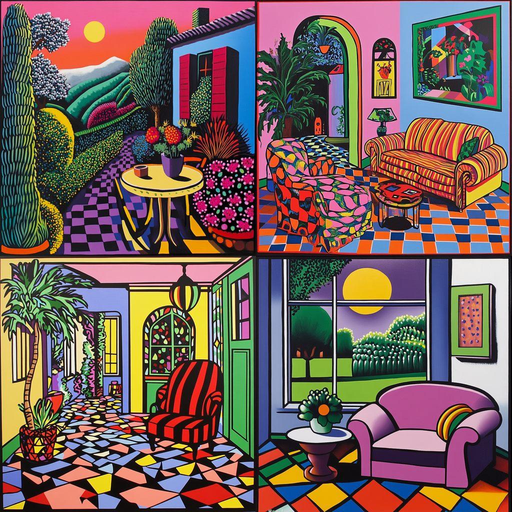 Howard Arkley style, Midjourney V6.1, render 1 of 4
