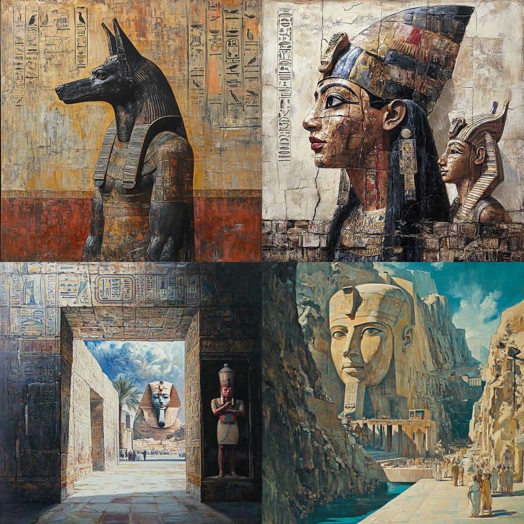 Howard Carter style, Midjourney V6.1, render 1 of 4