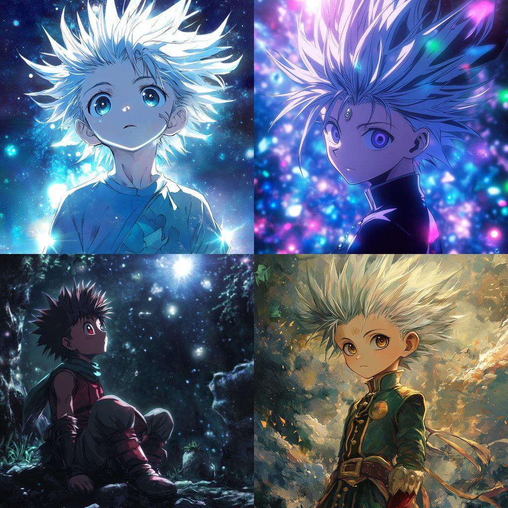 Hunter x Hunter style, Midjourney V6.1, render 1 of 4