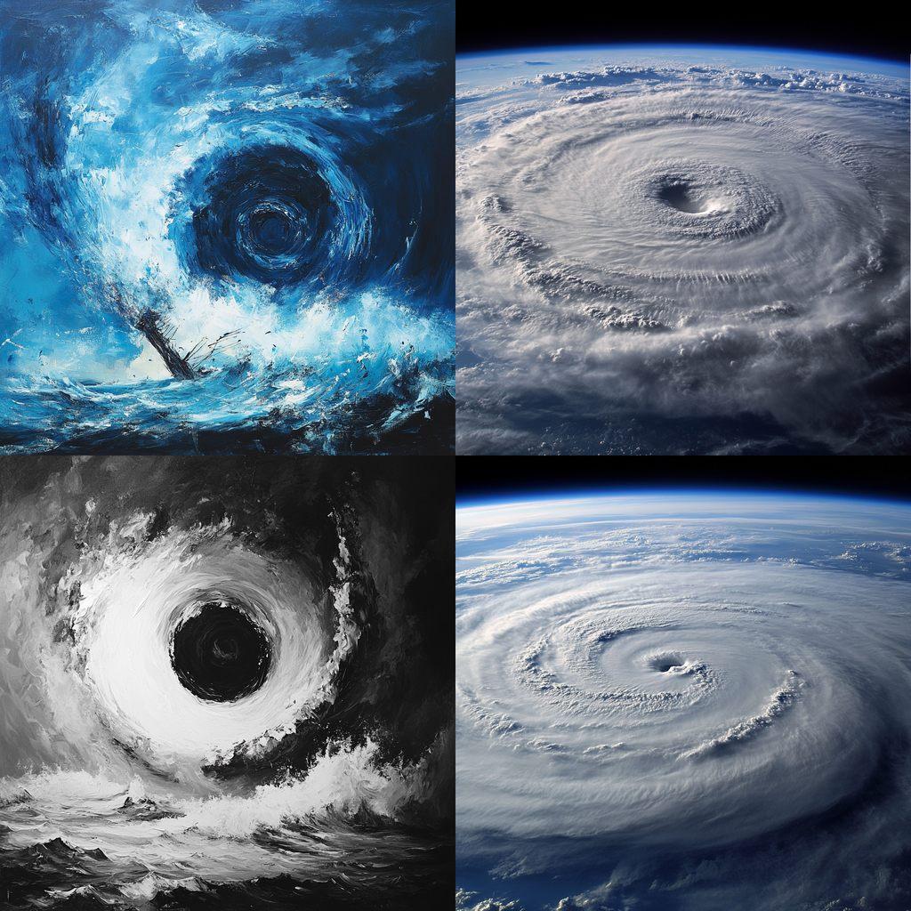Hurricane style, Midjourney V6.1, render 1 of 4