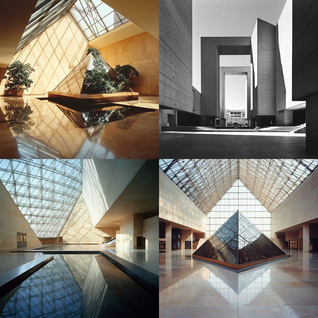 I. M. Pei style, Midjourney V6.1, render 1 of 4