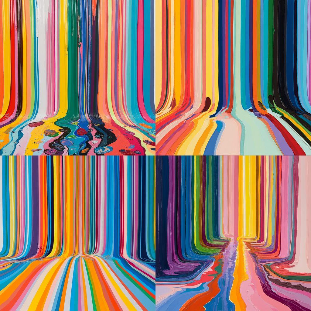Ian Davenport style, Midjourney V6.1, render 1 of 4