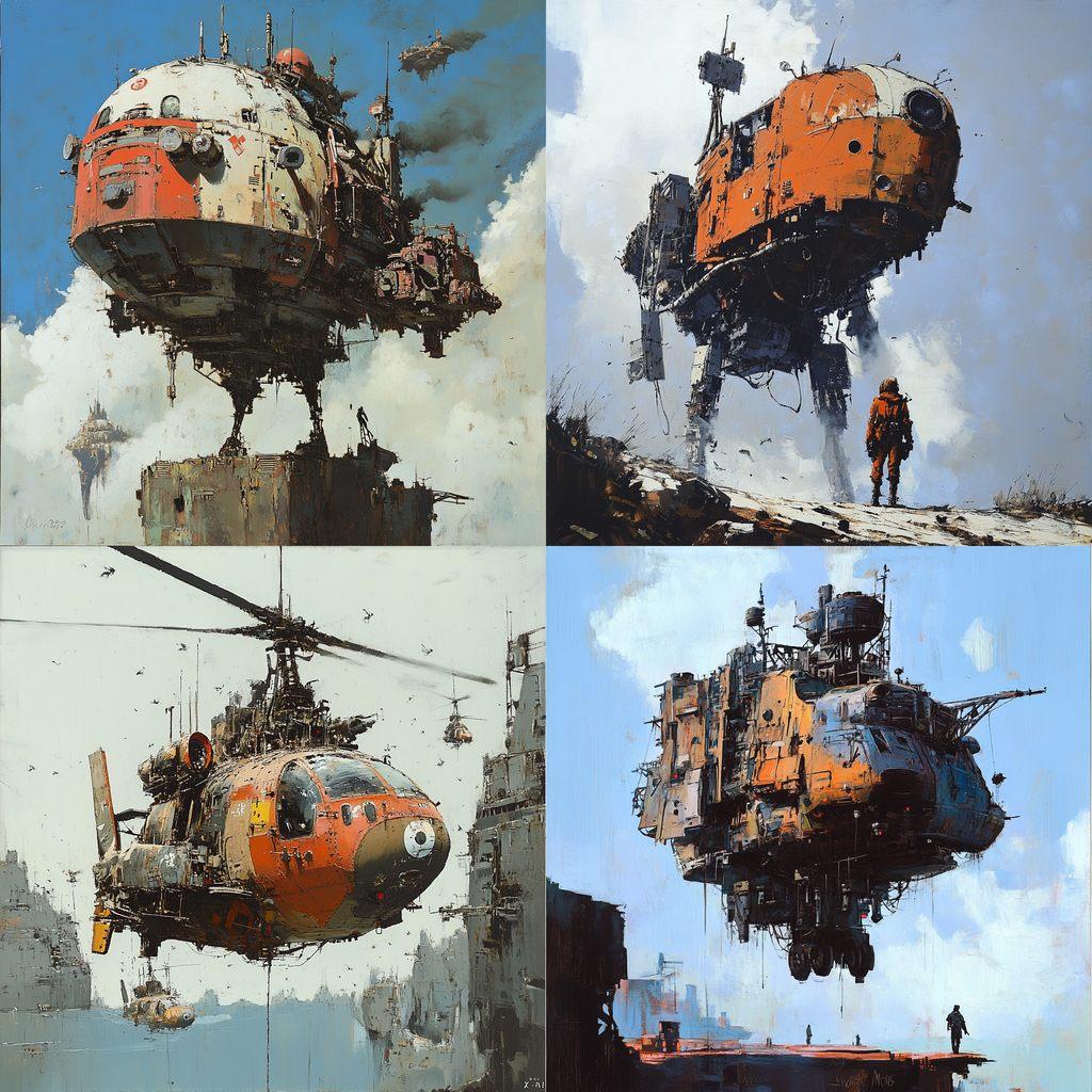 Ian McQue style, Midjourney V6.1, render 1 of 4