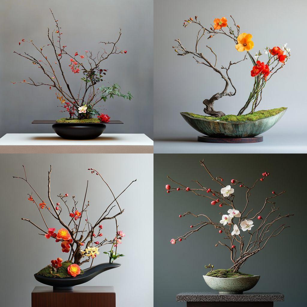 Ikebana style, Midjourney V6.1, render 1 of 4