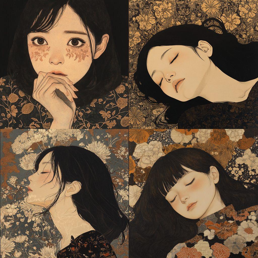 Ikenaga Yasunari style, Midjourney V6.1, render 1 of 4
