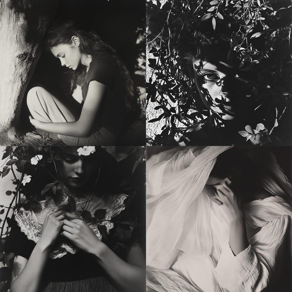 Imogen Cunningham style, Midjourney V6.1, render 1 of 4