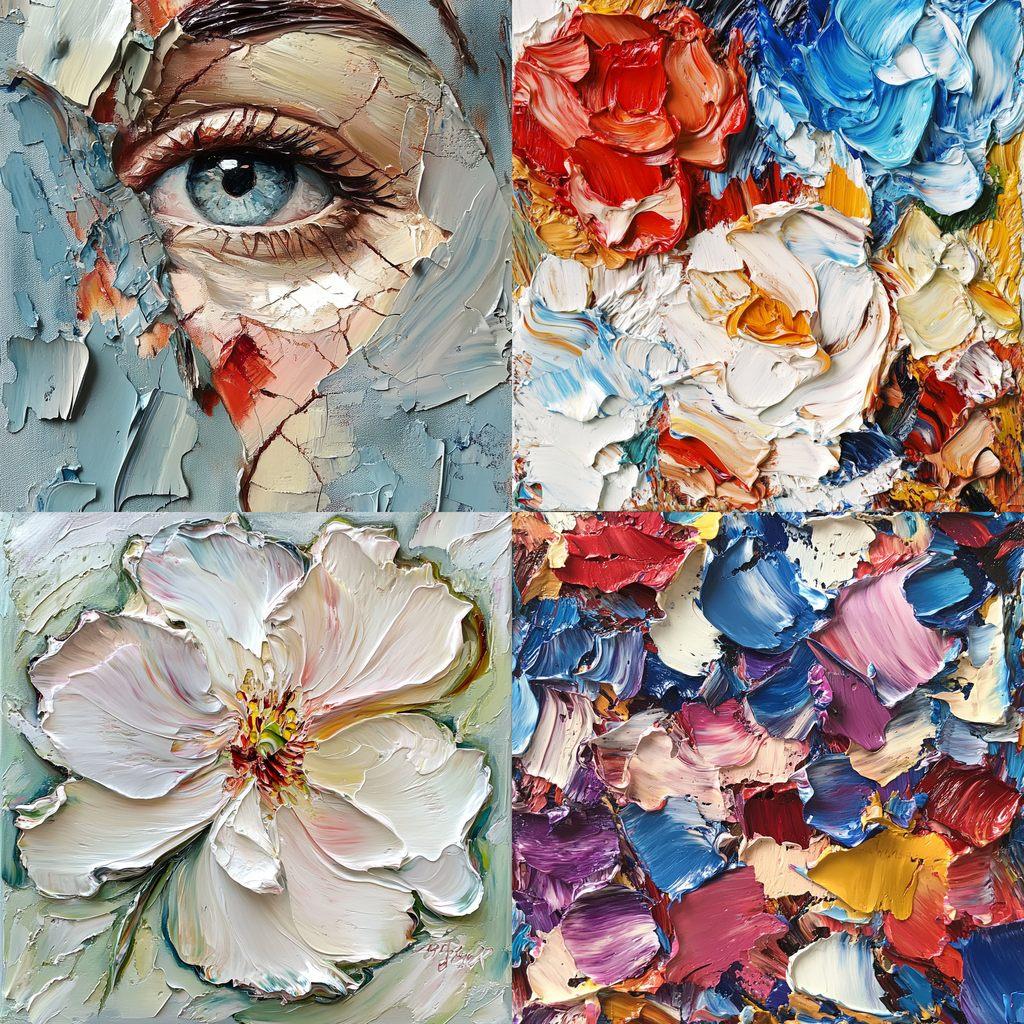Impasto style, Midjourney V6.1, render 1 of 4